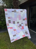 100% Cotton Lap Quilt - Pinks