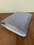 Book Sleeve - Micro Black Gingham (blue inside)