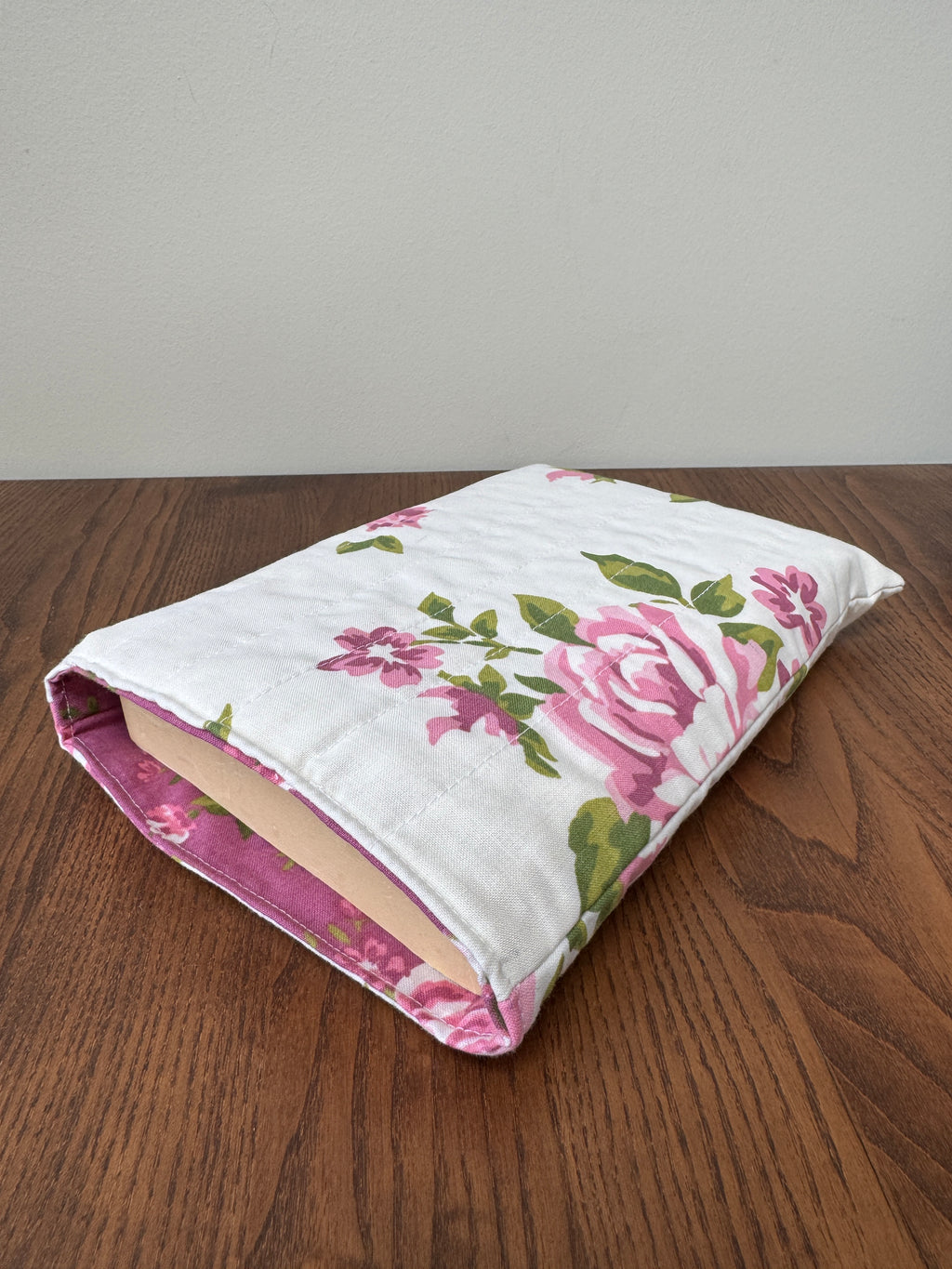 Book Sleeve - White & Grape Floral