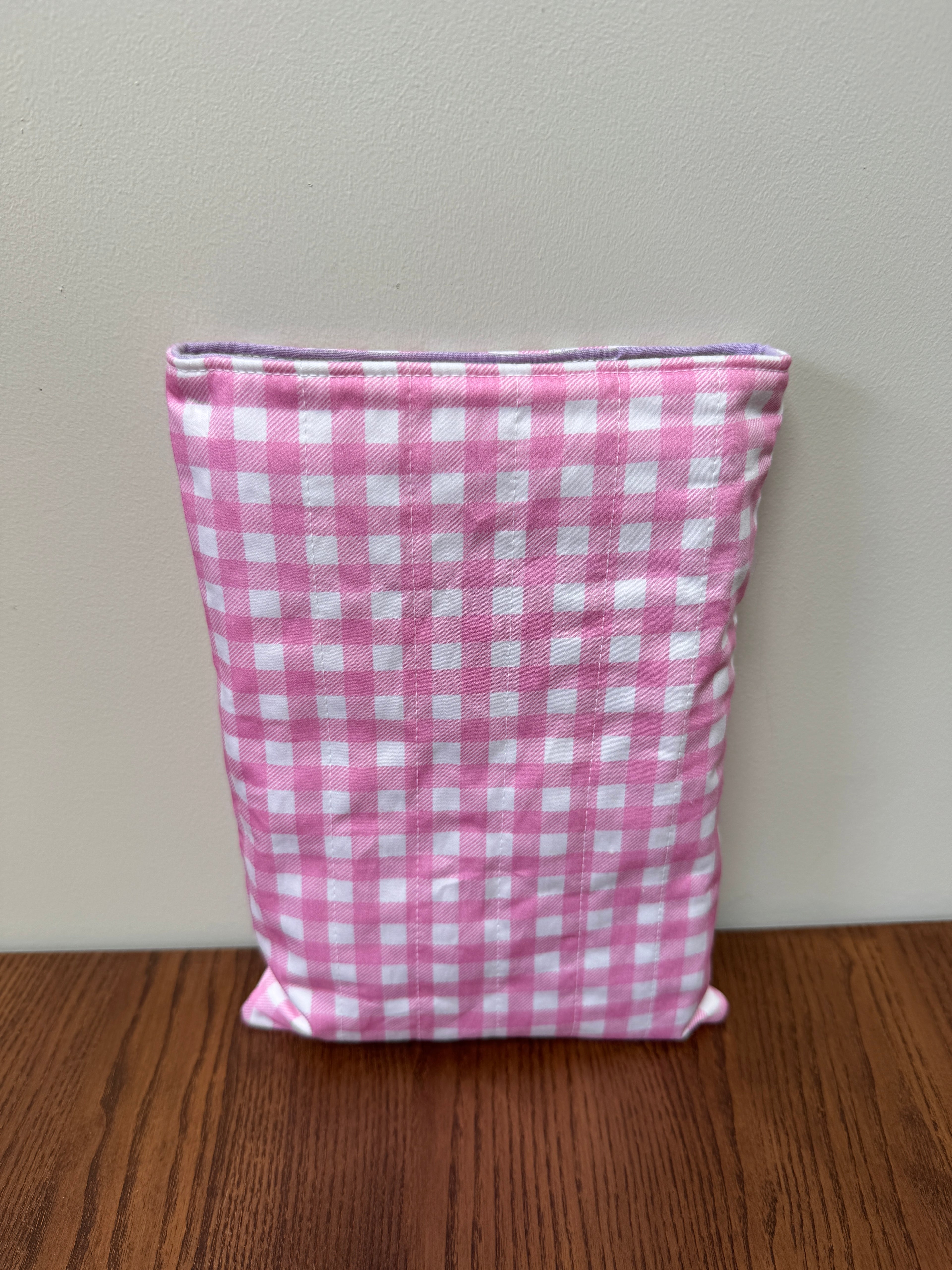 Book Sleeve - Pink Gingham
