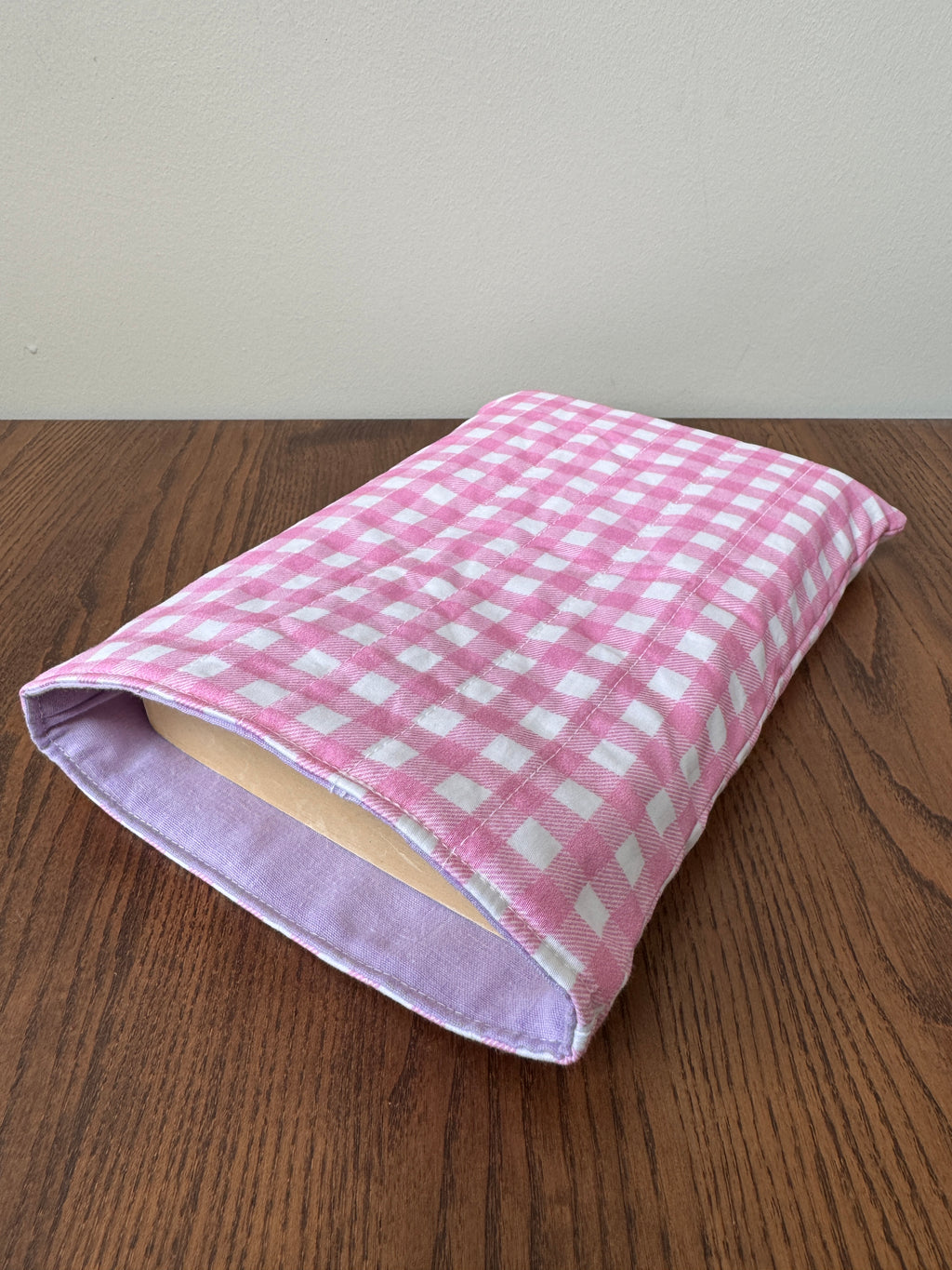 Book Sleeve - Pink Gingham