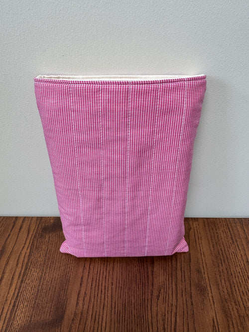 Book Sleeve - Mini Pink Houndstooth