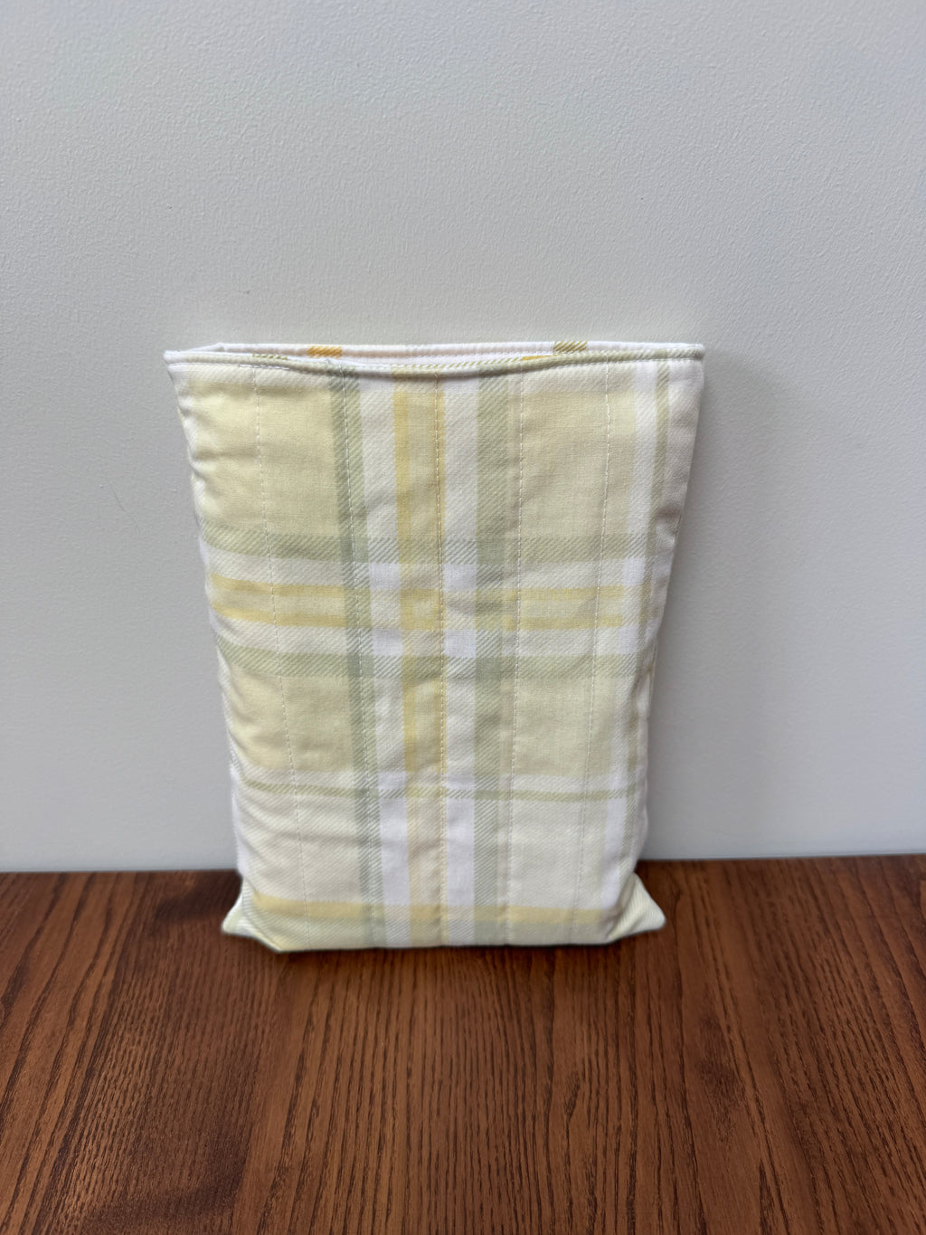 Book Sleeve - Yellow/Green Plaid