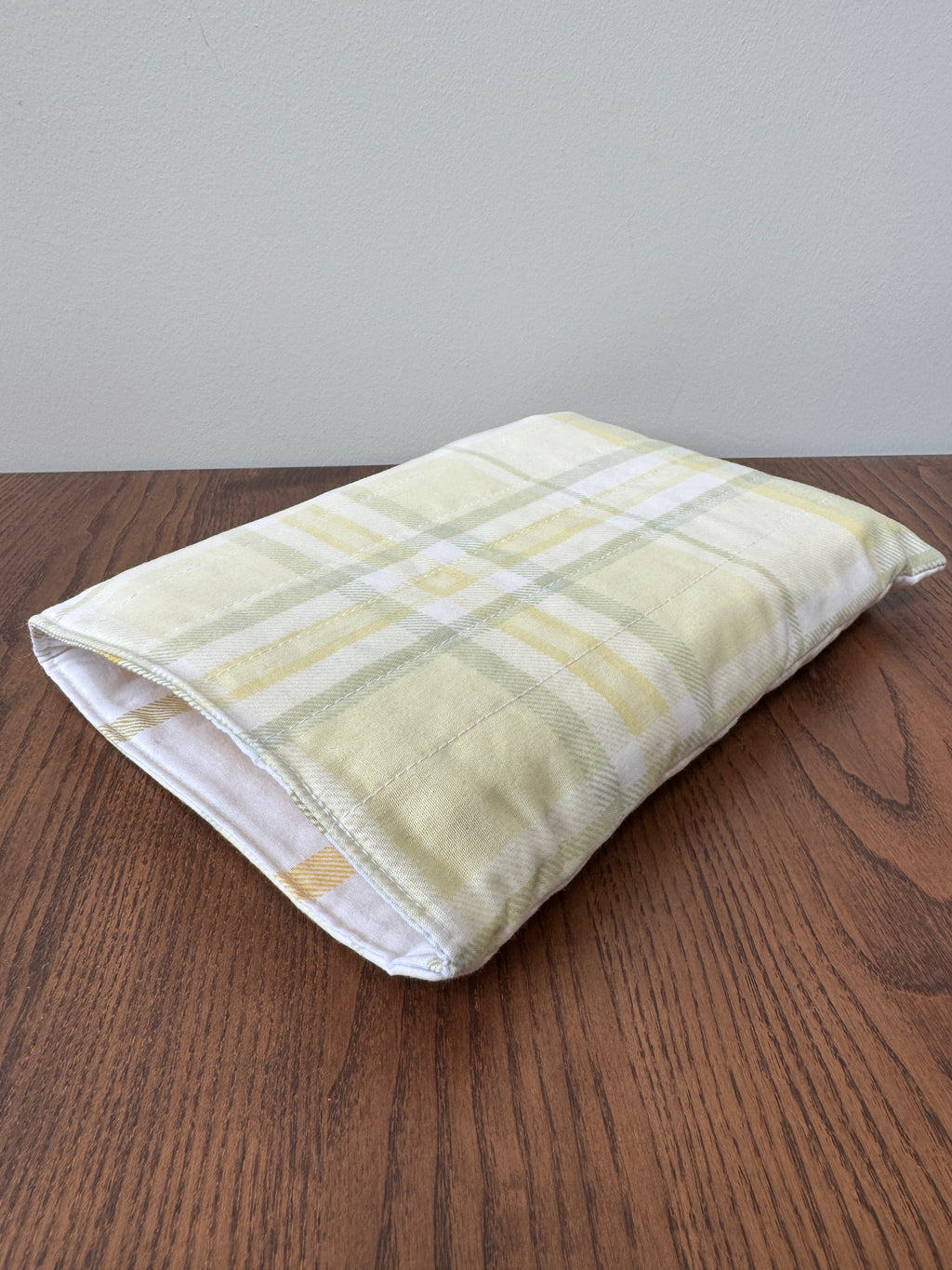 Book Sleeve - Yellow/Green Plaid