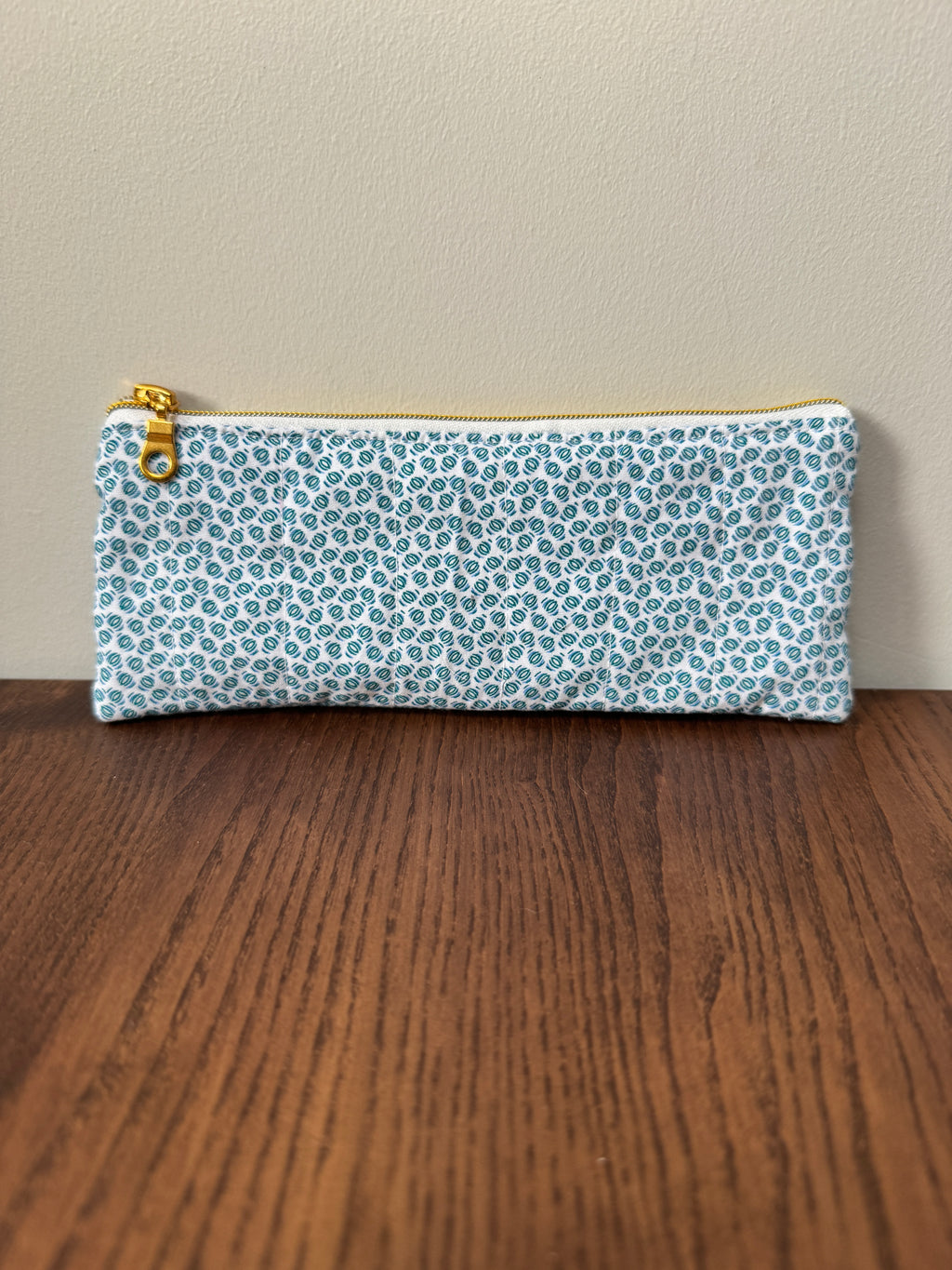 Pencil/Glasses case - Teal Geometric