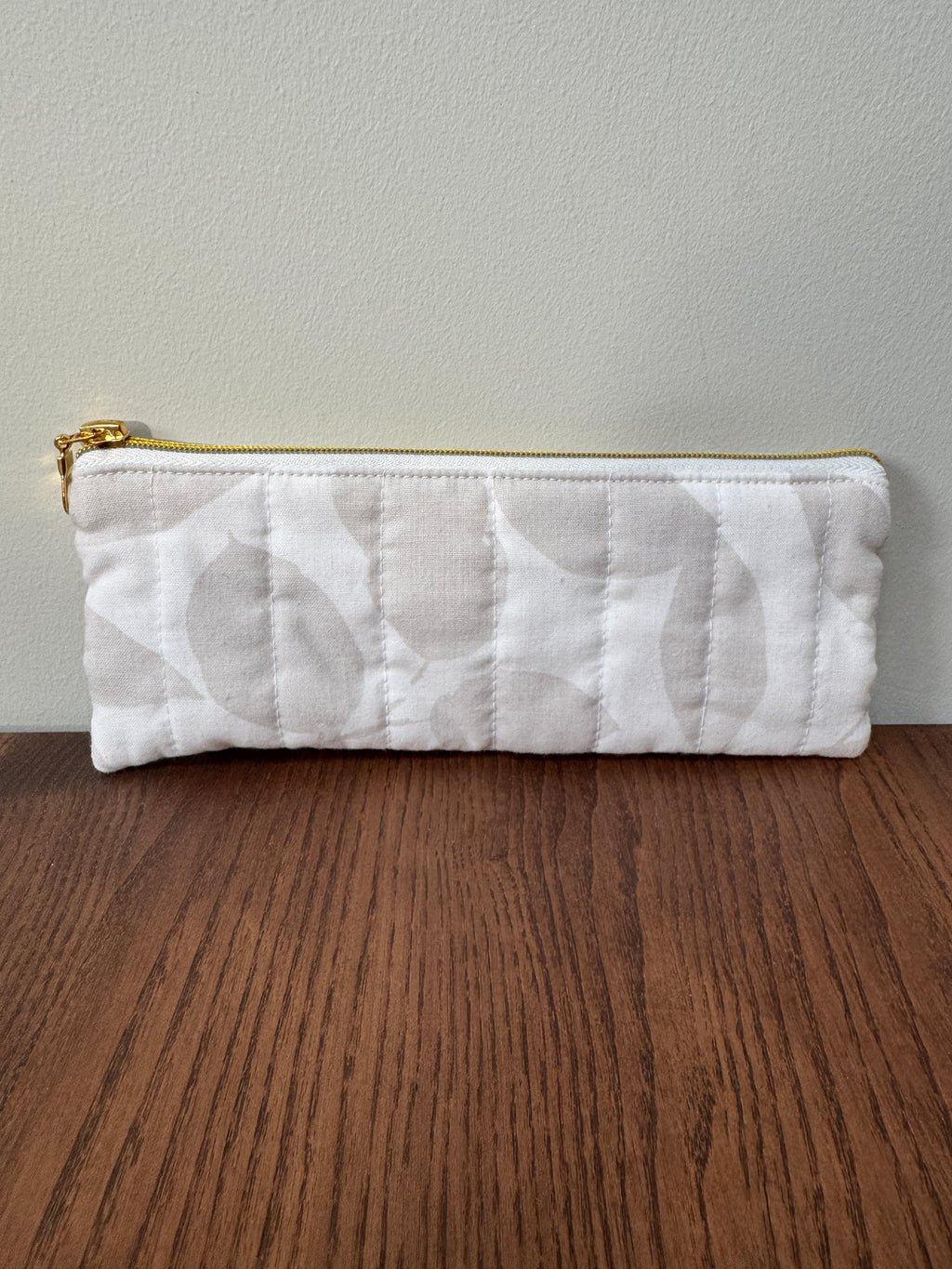 Pencil/Glasses case - Grey Leaves