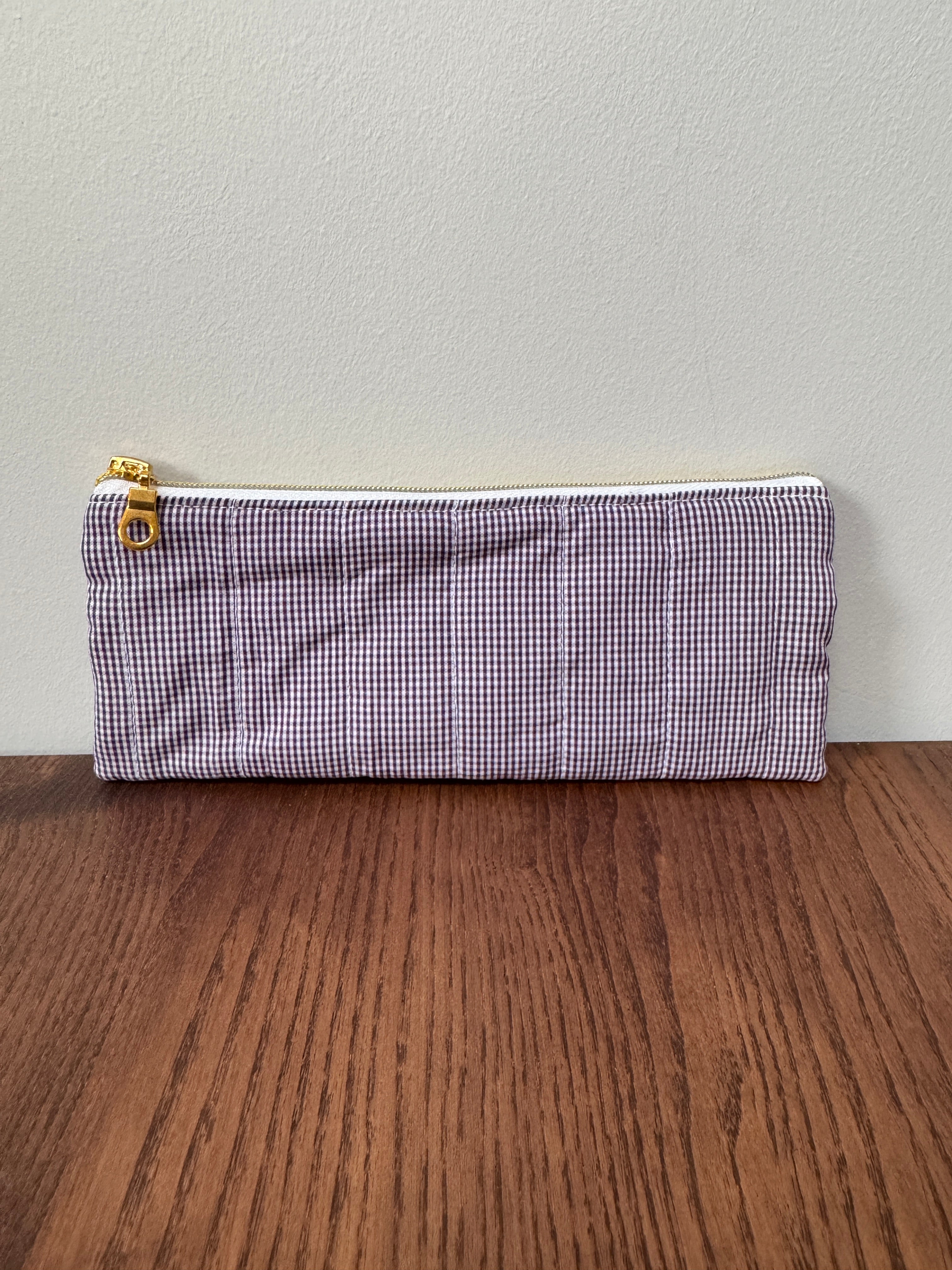 Pencil/Glasses case - Burgundy Gingham