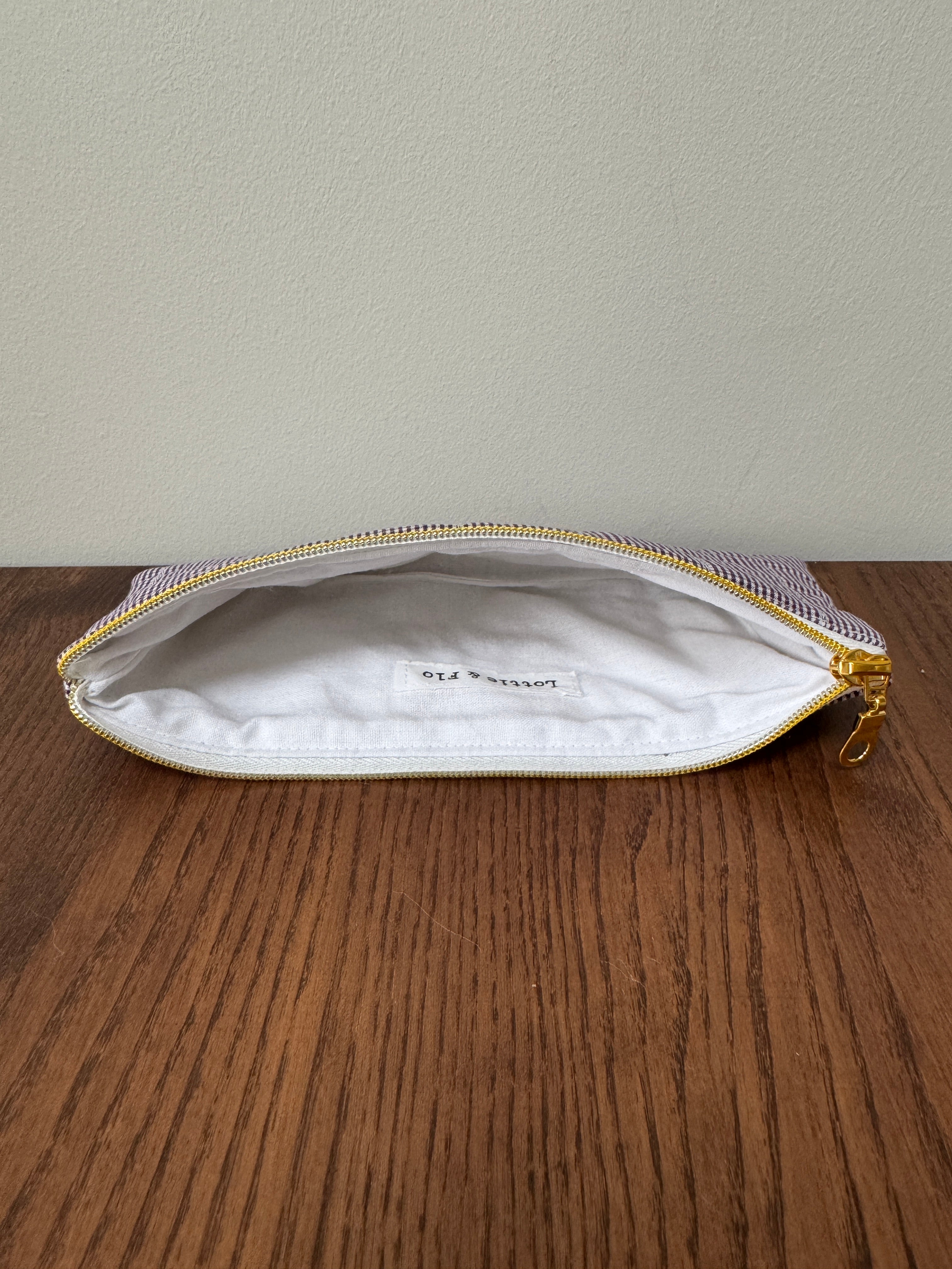 Pencil/Glasses case - Burgundy Gingham