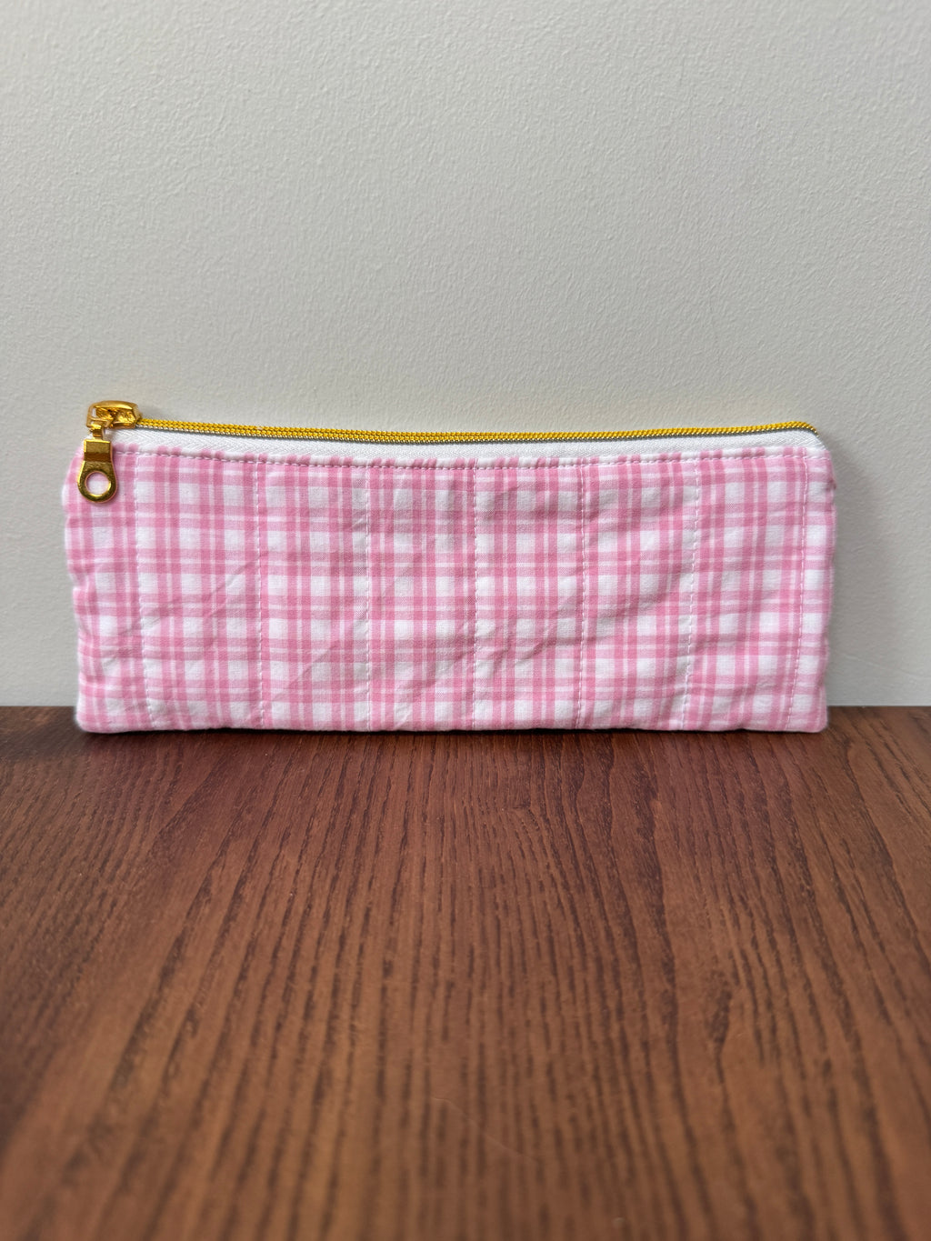 Pencil/Glasses case - Pink Check