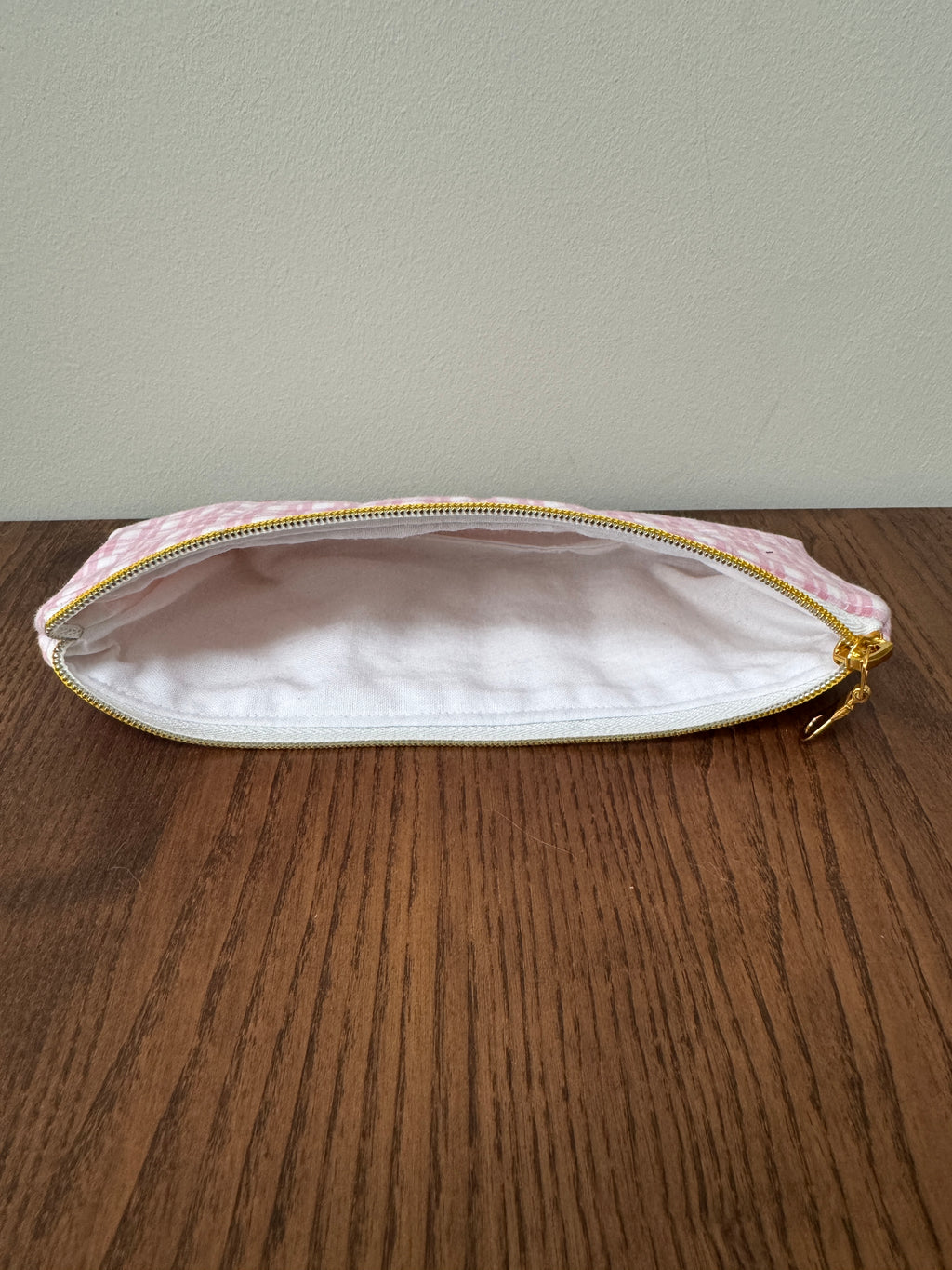 Pencil/Glasses case - Pink & Burgundy Check