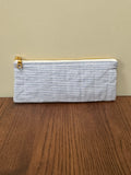 Pencil/Glasses case - Blue & White Pinstripe