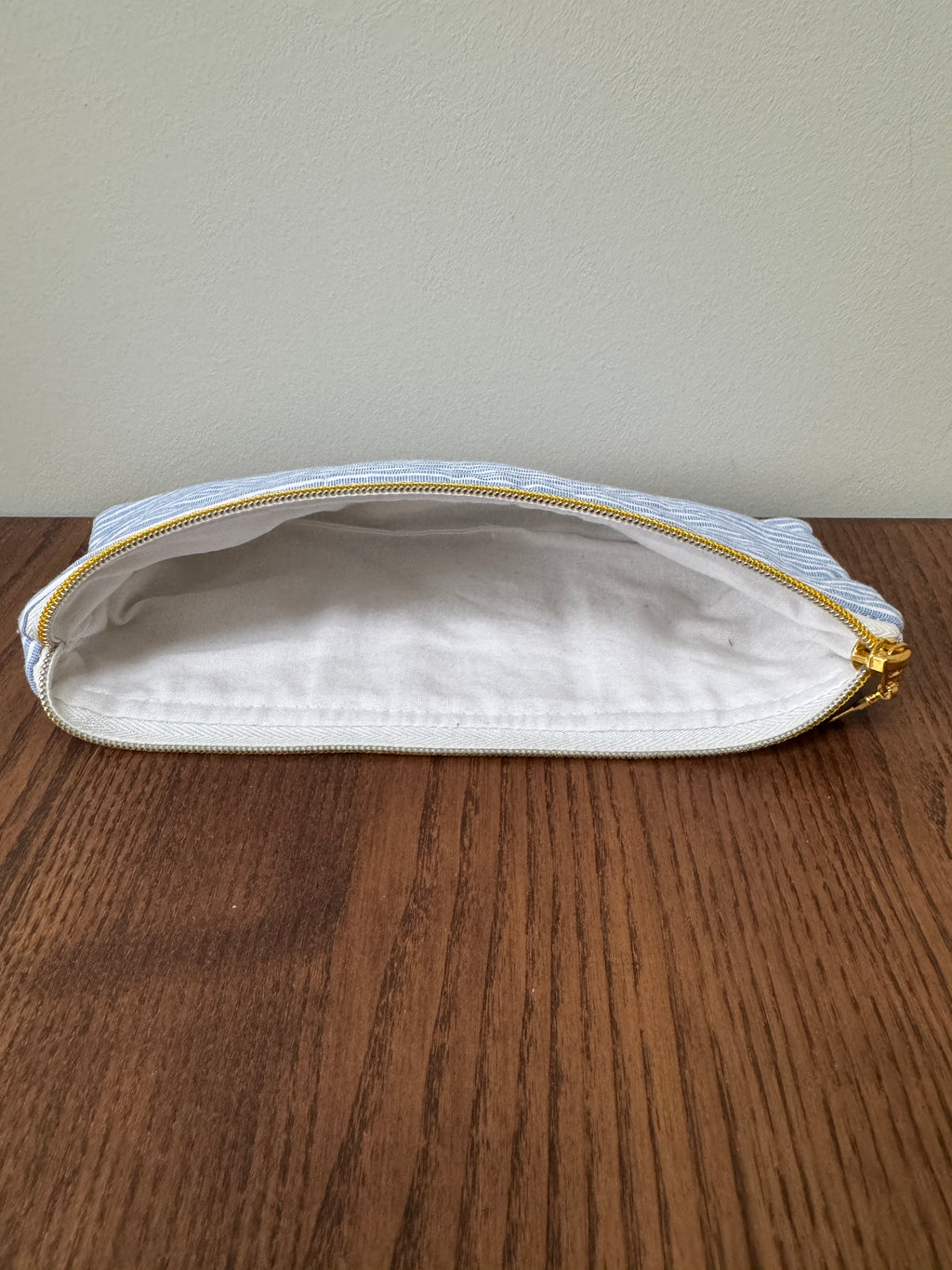 Pencil/Glasses case - Blue & White Pinstripe