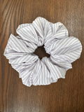 XL Scrunchie - Lilac Pinstripe on White