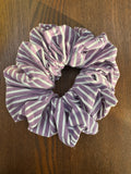 XL Scrunchie - Lilac & White Stripe