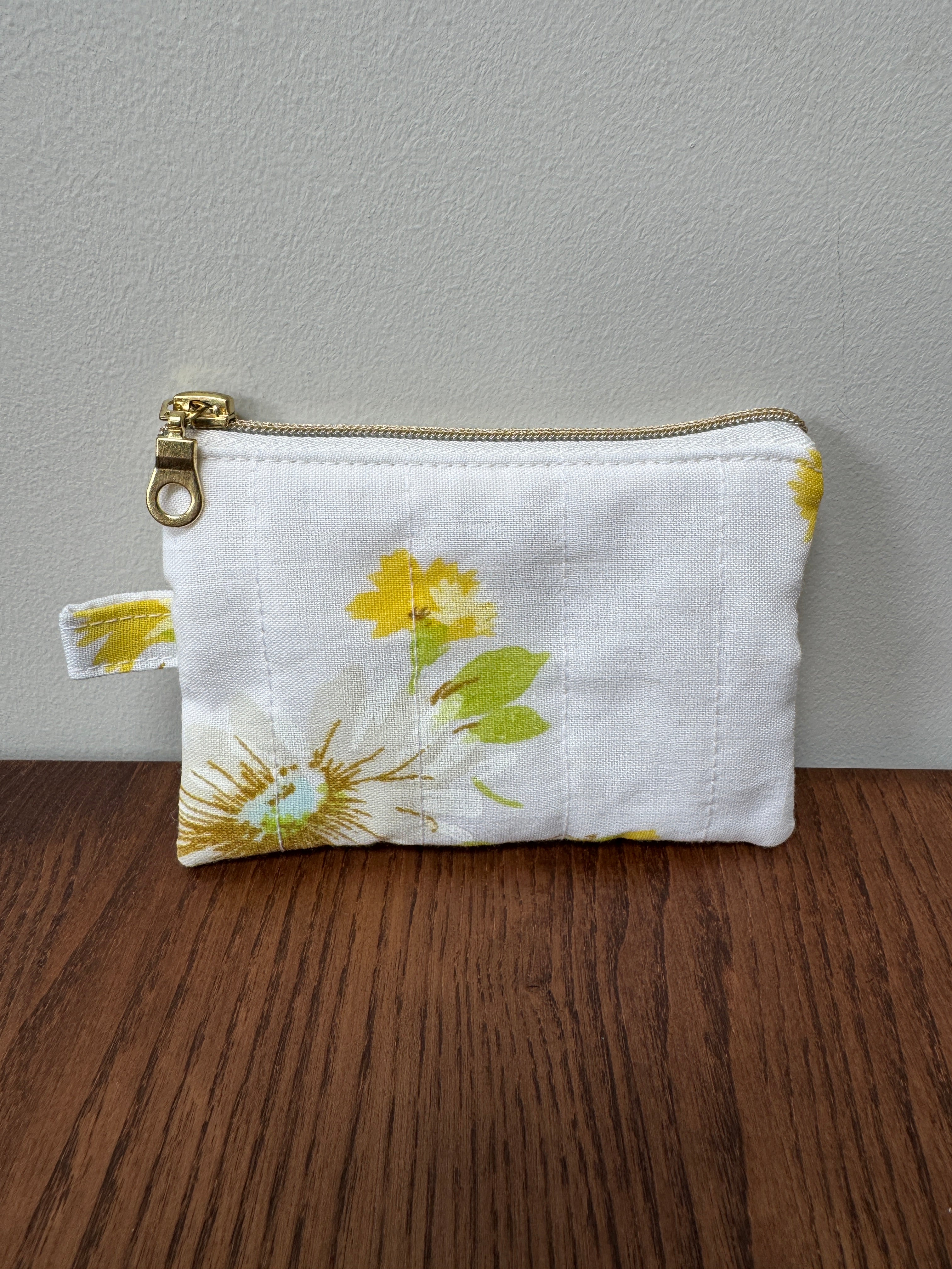 Coin Purse - Vintage Yellow Floral
