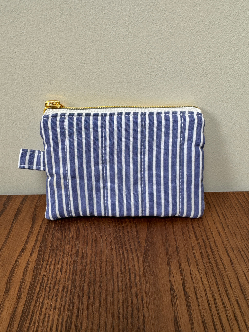 Coin Purse - Navy & White Stripe