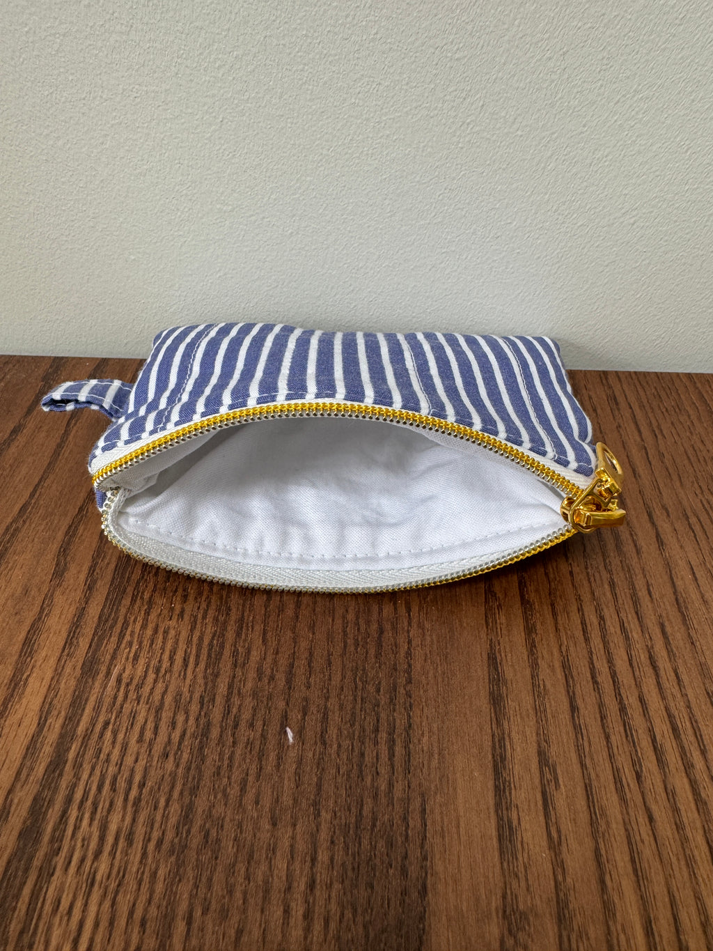 Coin Purse - Navy & White Stripe
