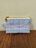 Coin Purse - Blue & Lilac Horizontal Stripe