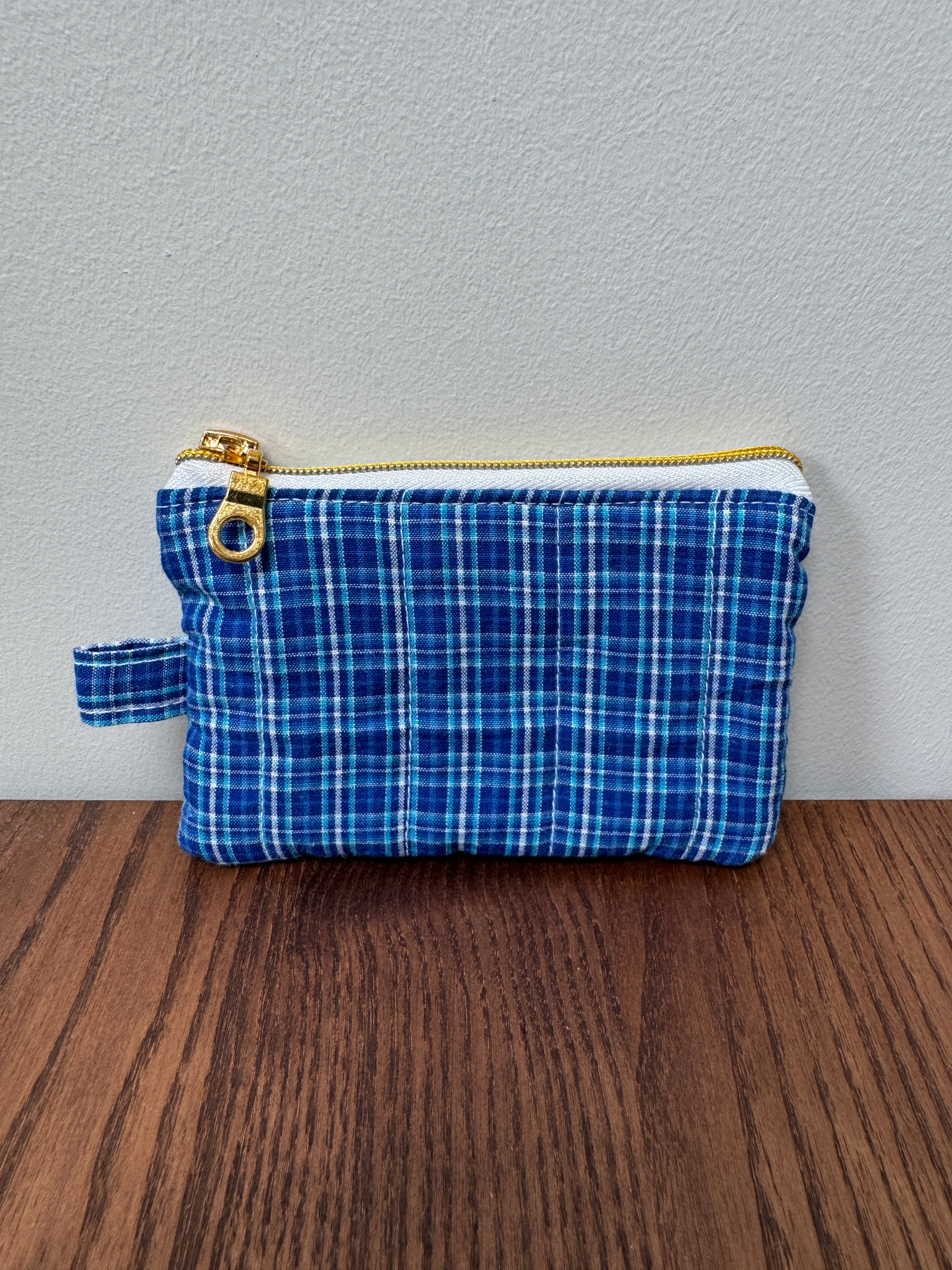 Coin Purse - Royal Blue Plaid