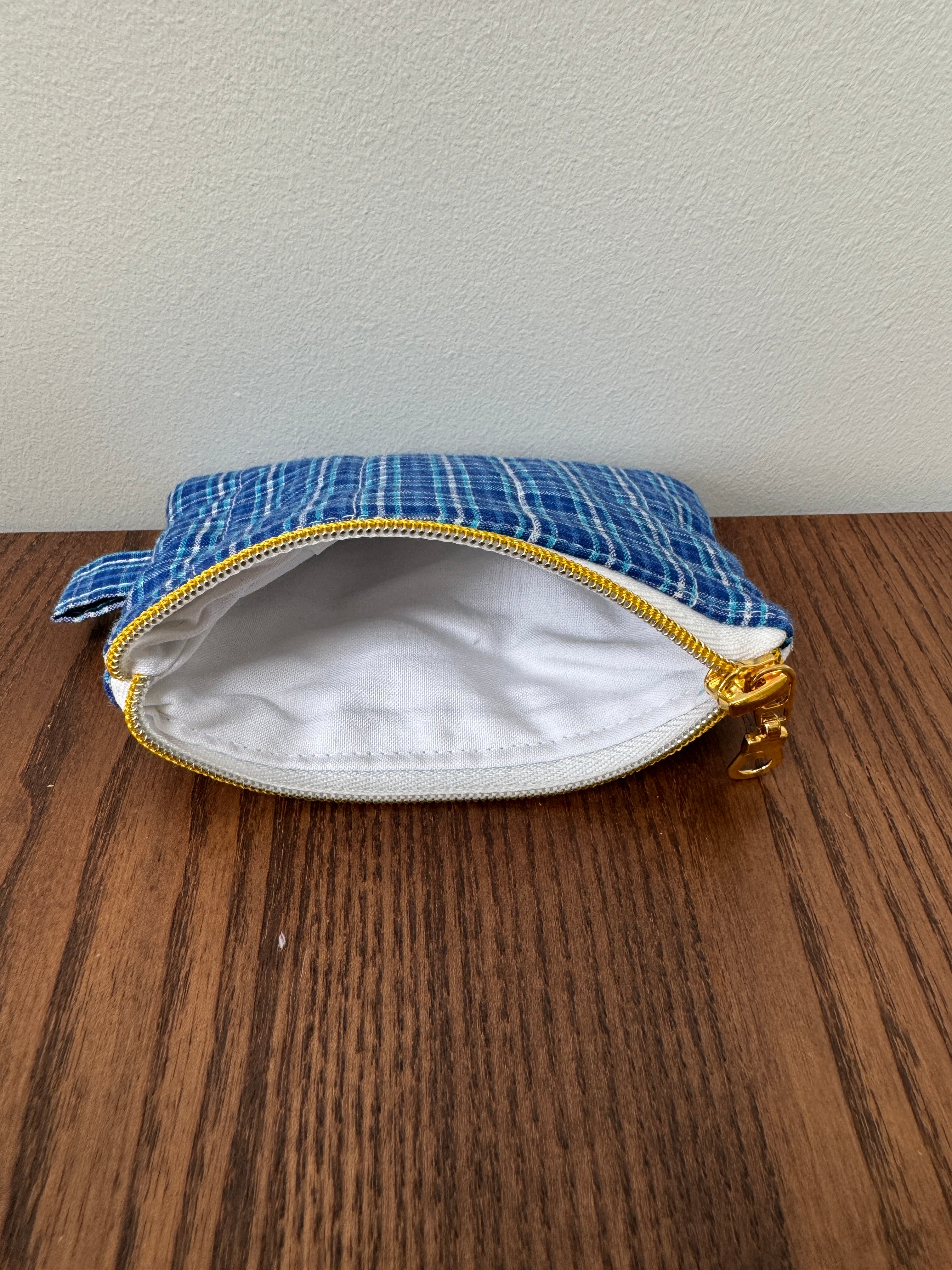 Coin Purse - Royal Blue Plaid