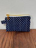 Coin Purse - Navy with White Diamonds