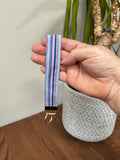 Keychain Wrislet - Blue & Pink Pinstripe