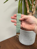 Keychain Wrislet - Raw Silk look Green