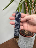 Keychain Wrislet - Navy with White Line Botanicals