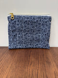 Small Zipper Pouch - Navy Florals