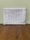 Medium Zipper Pouch - Lilac Stripe