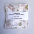 Reusable Cleansing Wipes - White with Pink & Gold