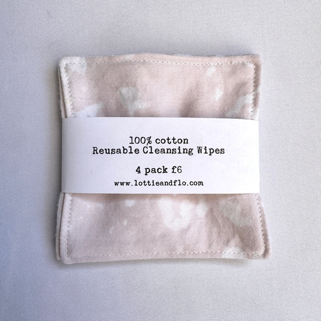 Reusable Cleansing Wipes - Blush Pink Leopard
