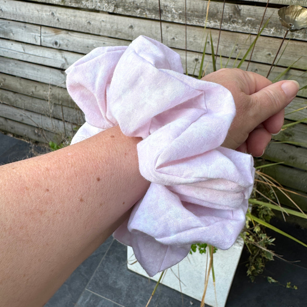 XL Scrunchie - Pale Pink Ditsy Floral