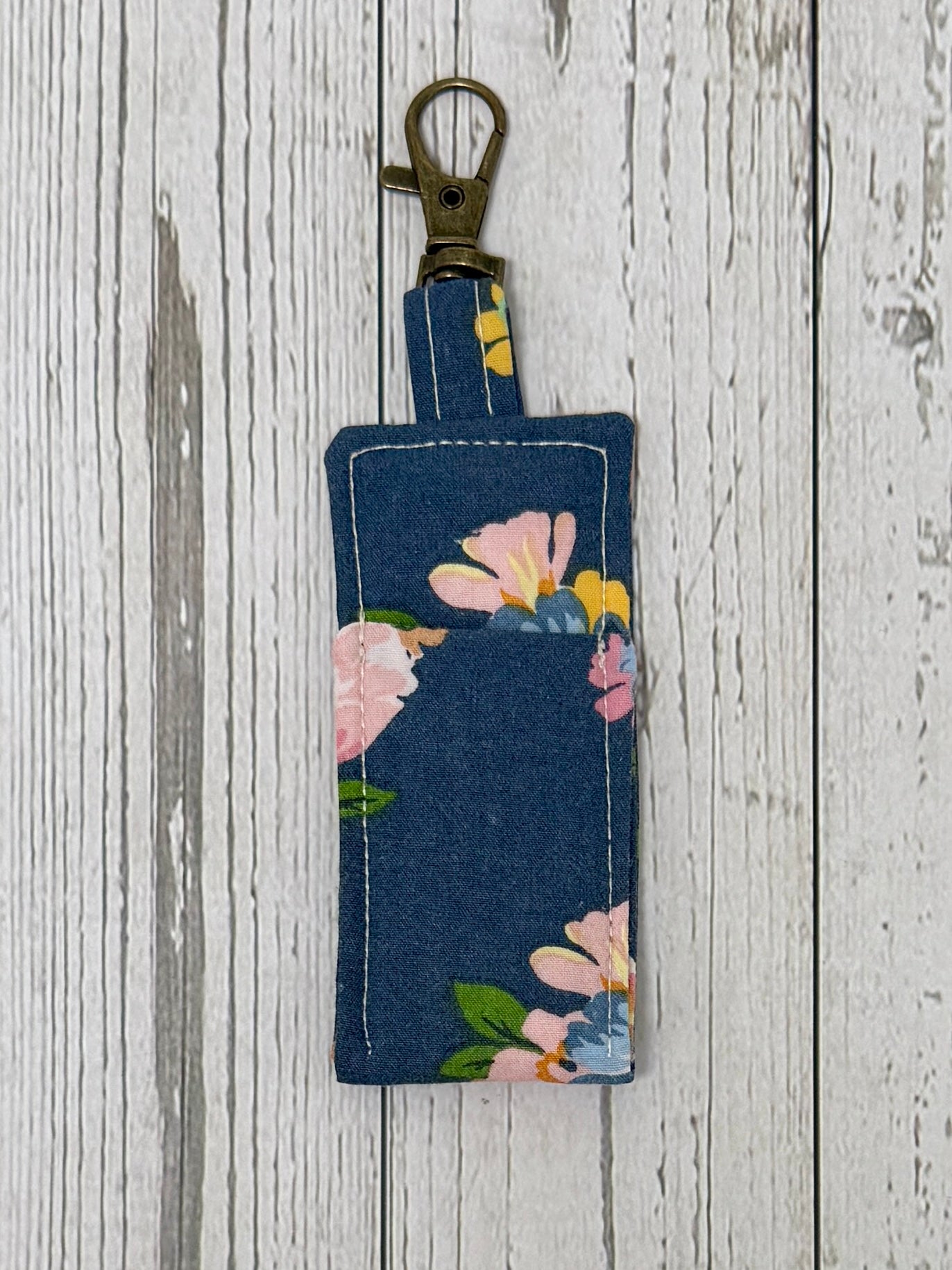 Lip Balm Holder - Navy Cath