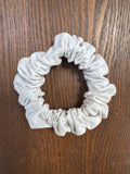 Skinny Scrunchie - Pale Grey Gingham