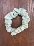Skinny Scrunchie - Mint & White Stripe