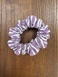 Skinny Scrunchie - Lilac Pinstripe