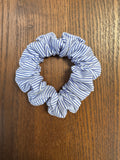 Skinny Scrunchie - Navy Pinstripe