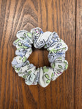 Skinny Scrunchie - Cornflower/Mint Pastel Ditsy Floral