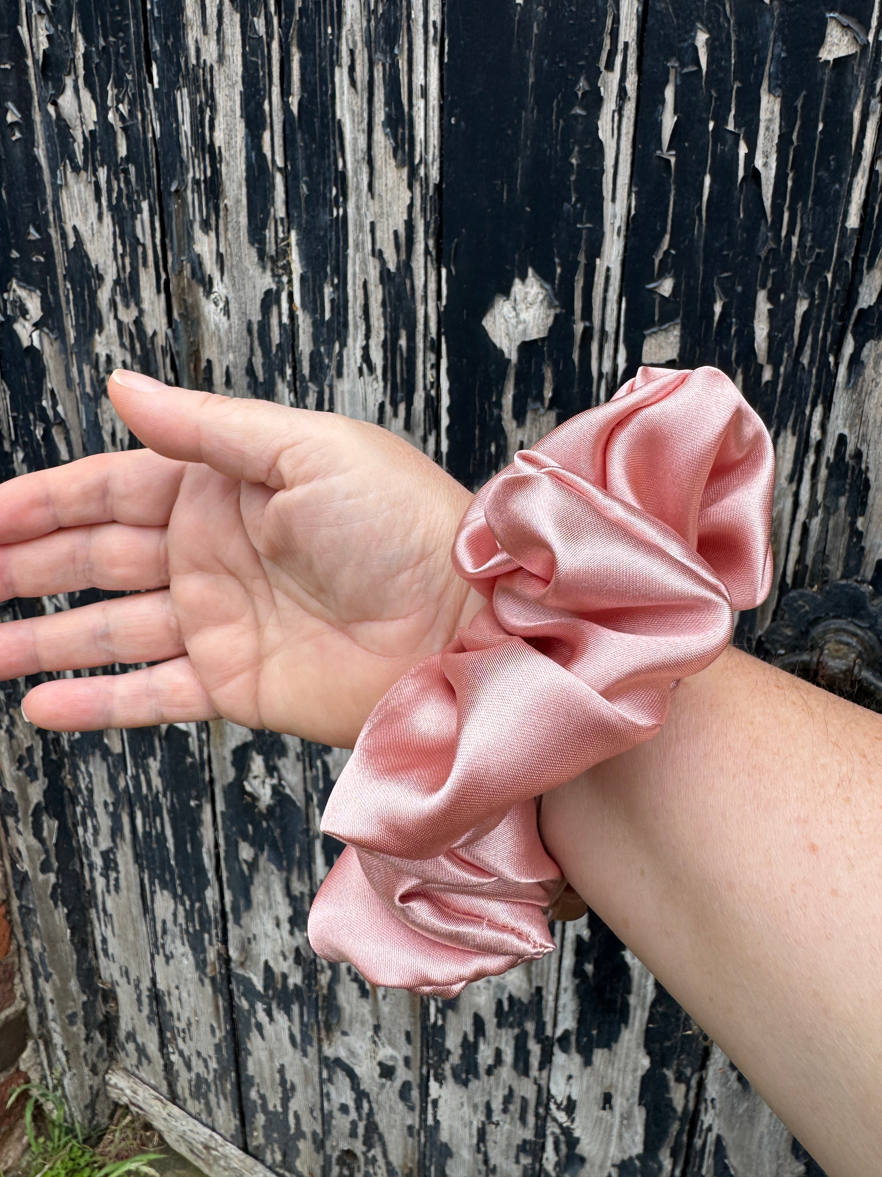 XL Satin Scrunchie - Dusty Pink