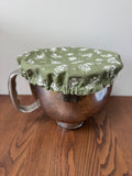 12" Bowl Cover - Sage Green with White