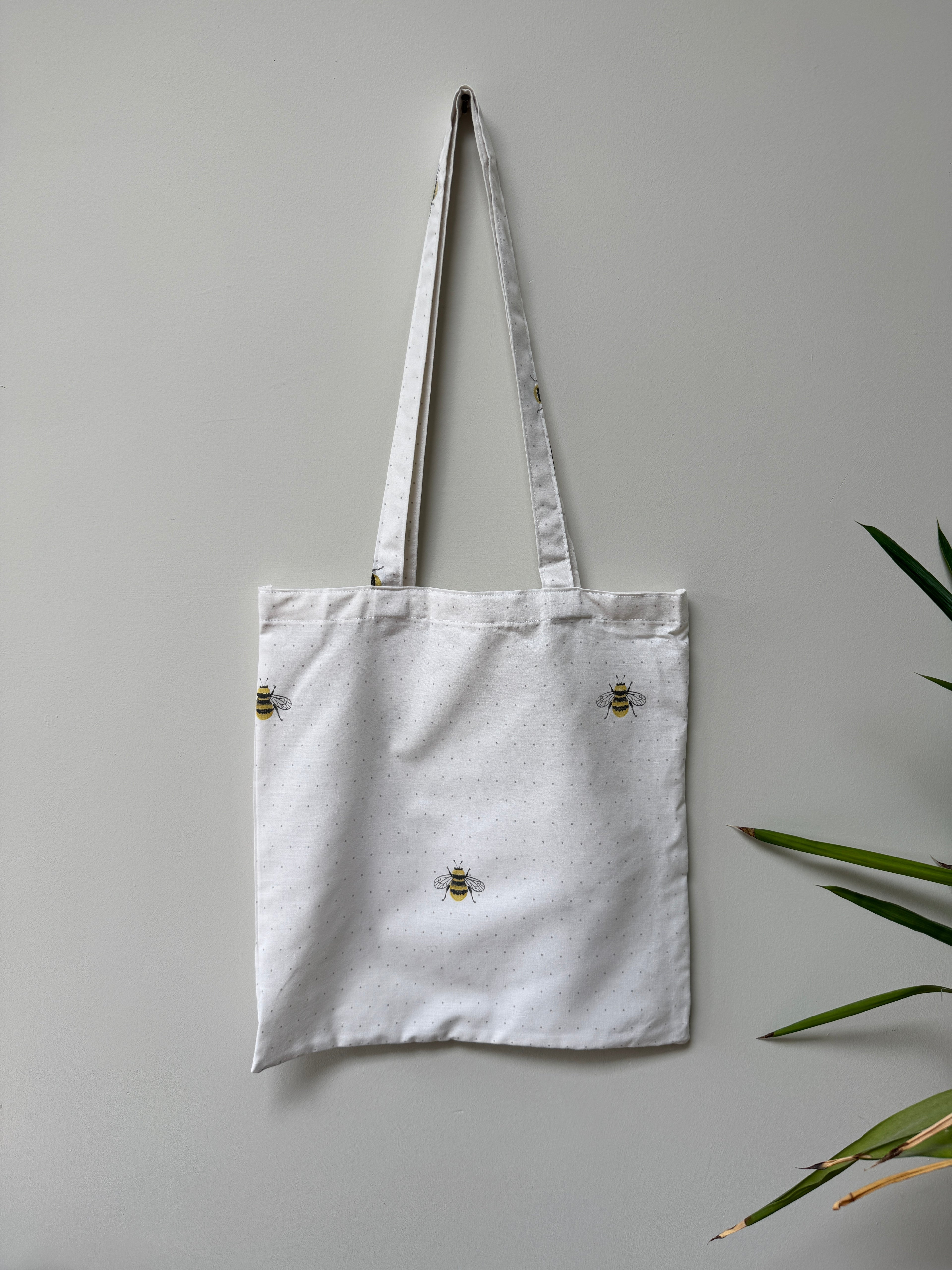 Tote Bag - Cream Dots & Bees