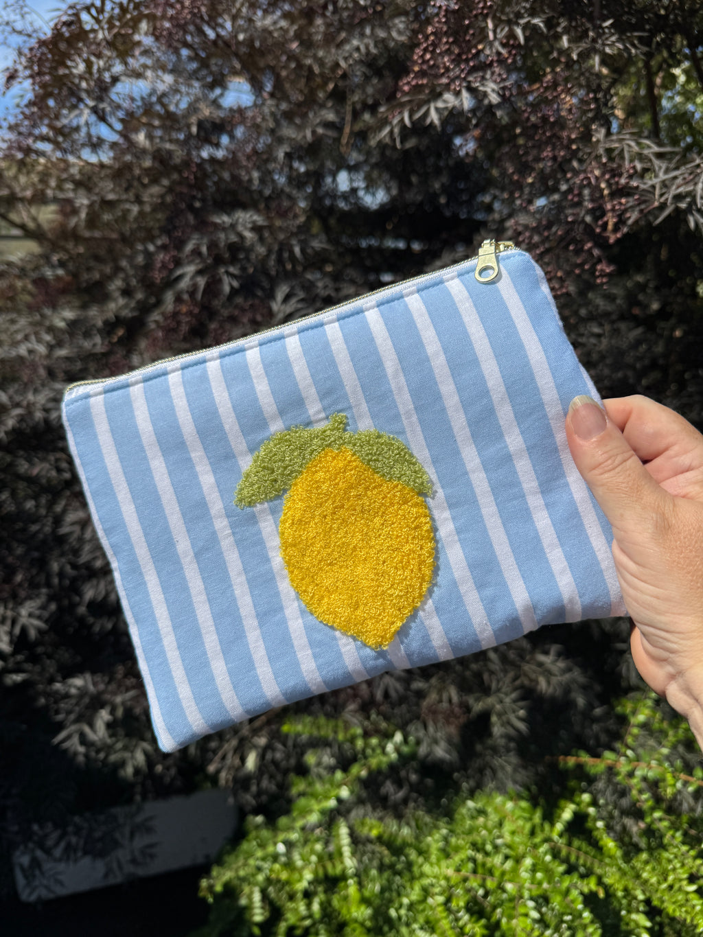 Medium Zipper Pouch - Lemon