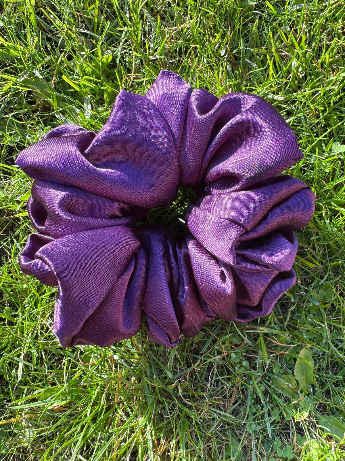 XL Satin Scrunchie - Royal Purple