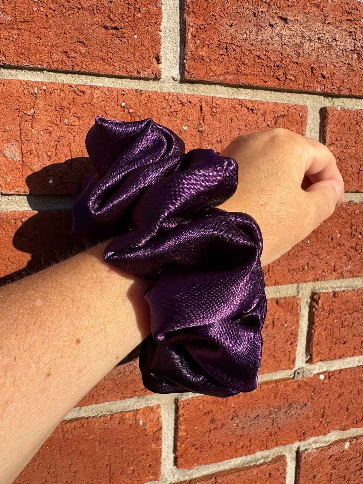 XL Satin Scrunchie - Royal Purple