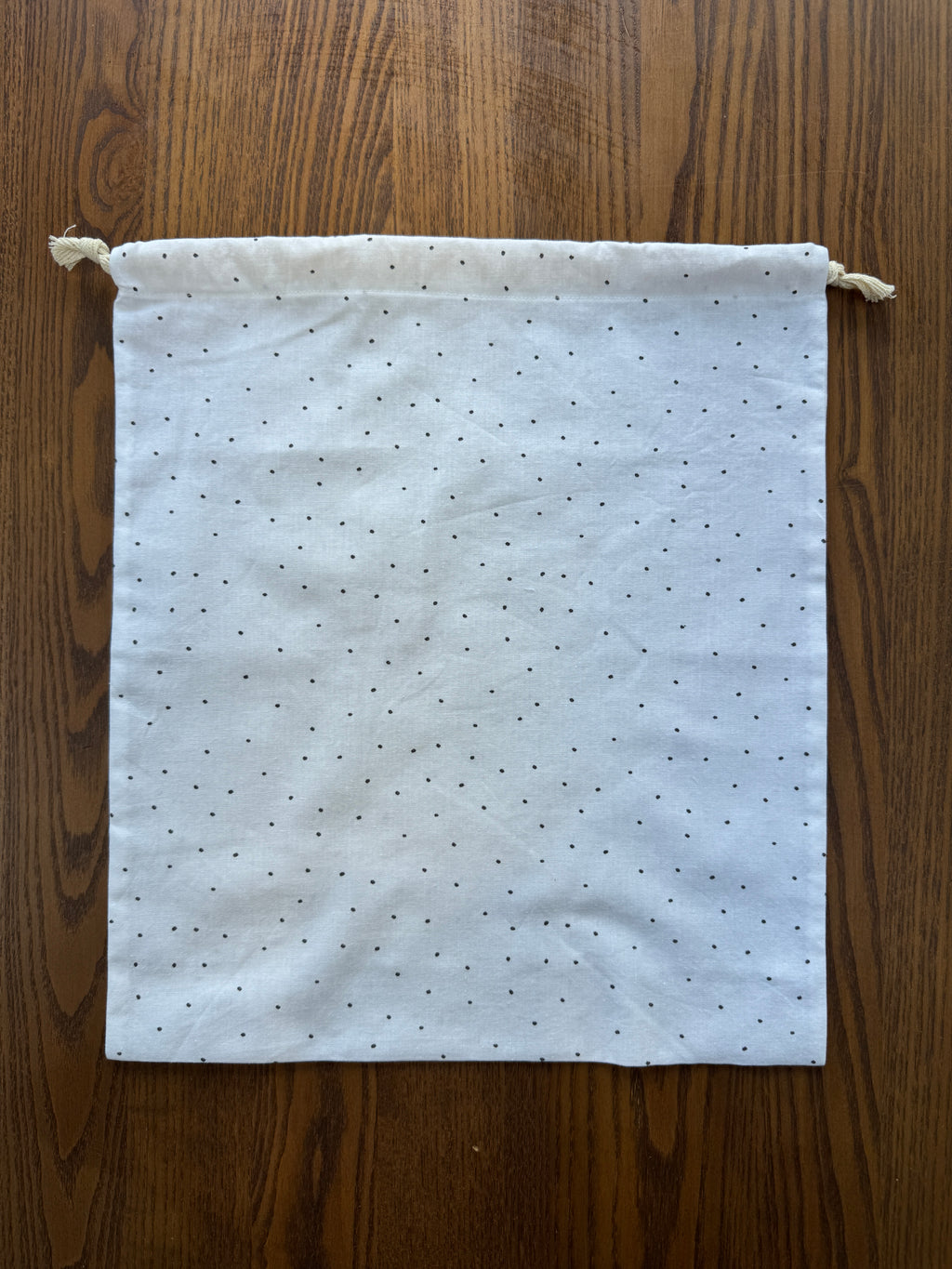 100% Cotton Bread Bag - Black & White Micro Dot