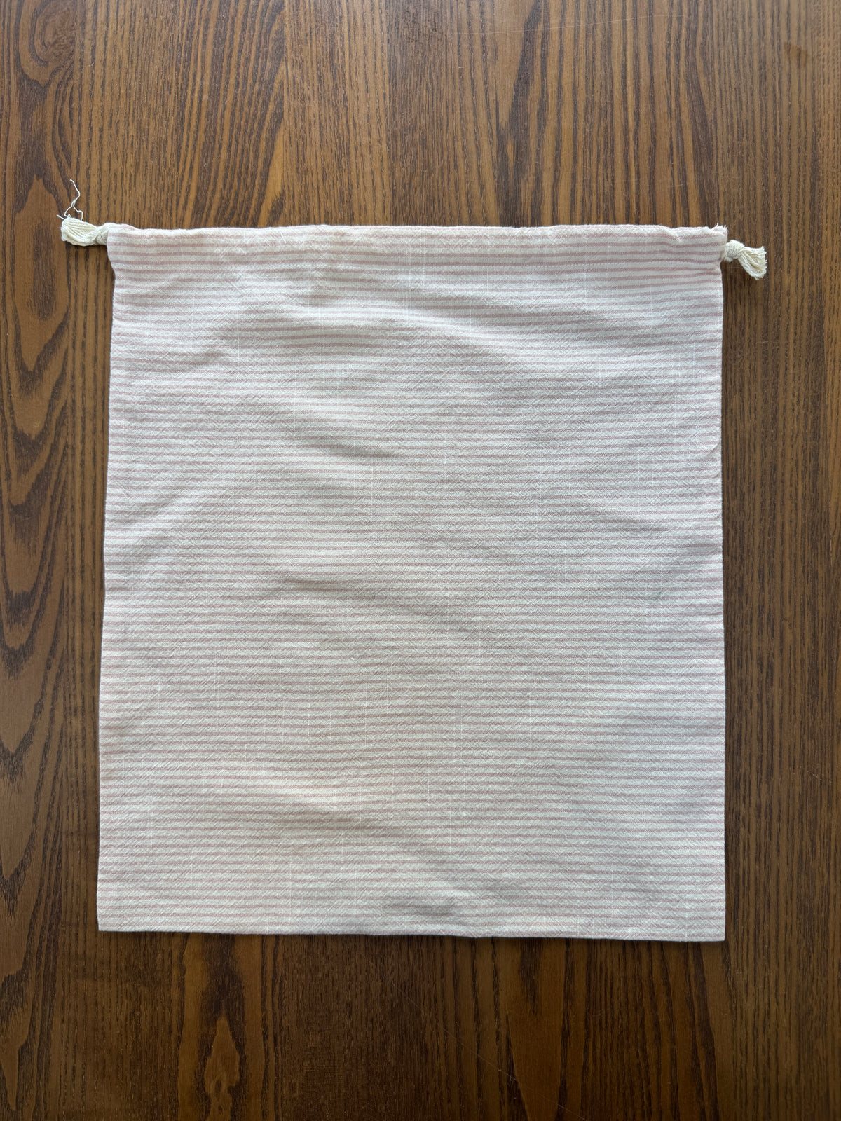 100% Cotton Bread Bag - Pink Stripe