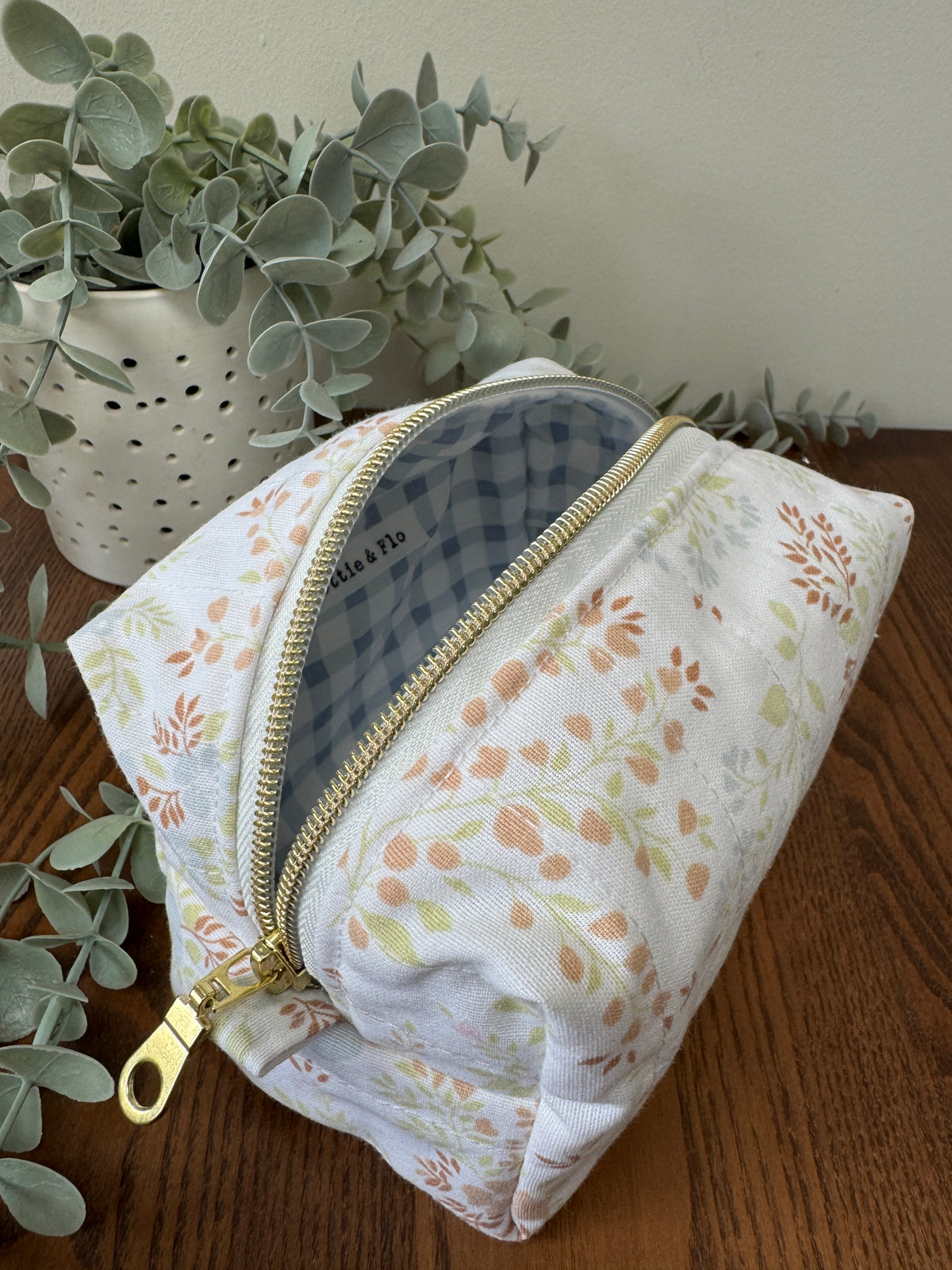 Small Boxy Zipper Pouch - Autumn Meadow