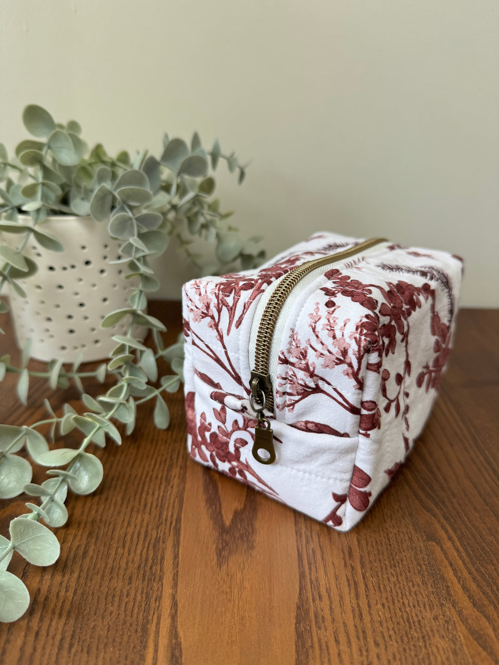 Small Boxy Zipper Pouch - Autumn Foliage