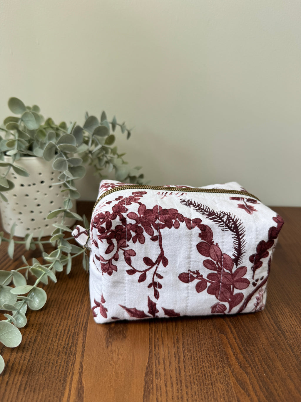 Small Boxy Zipper Pouch - Autumn Foliage